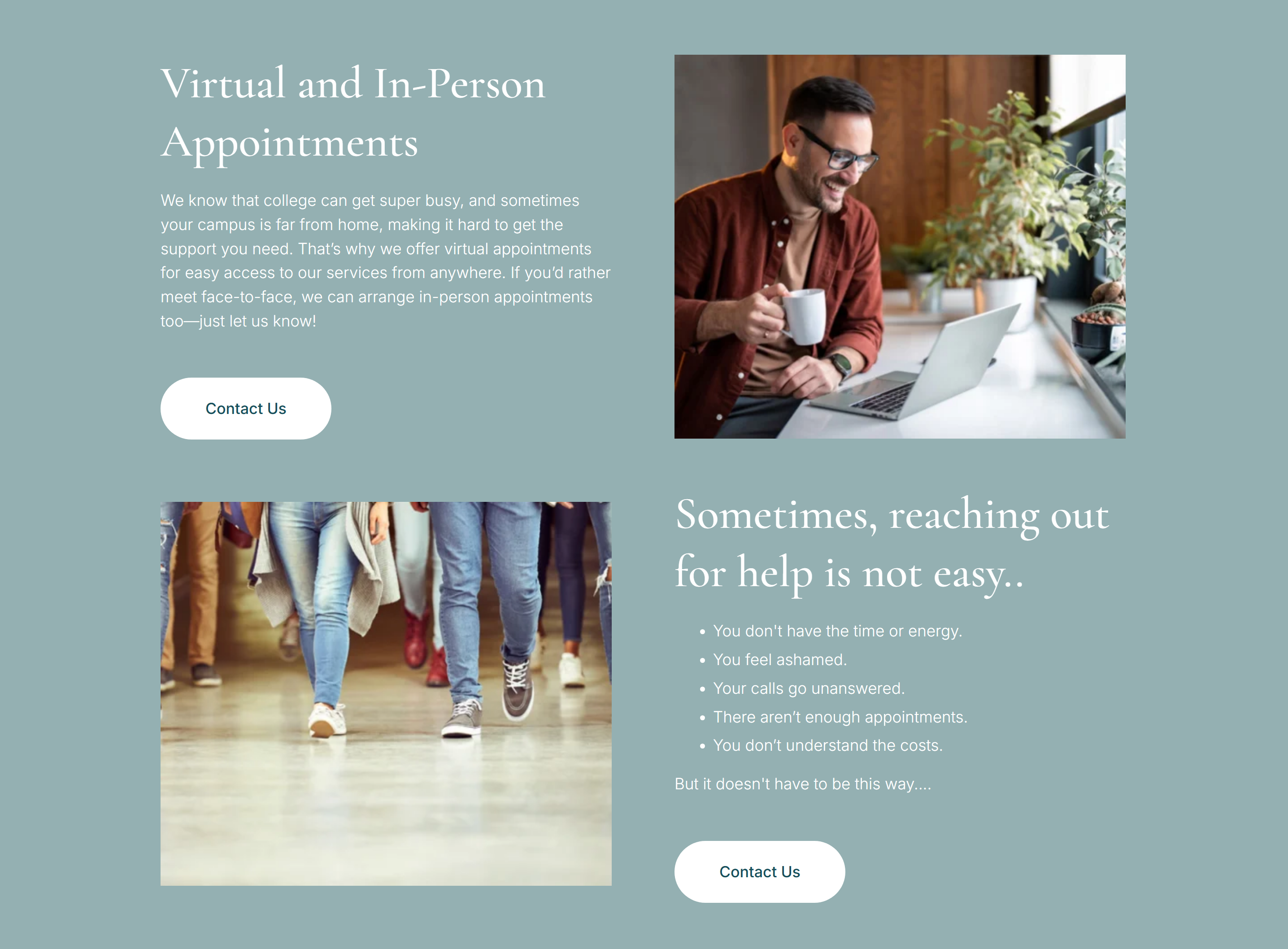 College Shrink Services page screenshot 2